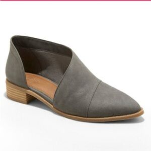 Universal Thread Wenda Open Cut Out D’Orsay Faux Leather Dark Grey Ankle Bootie